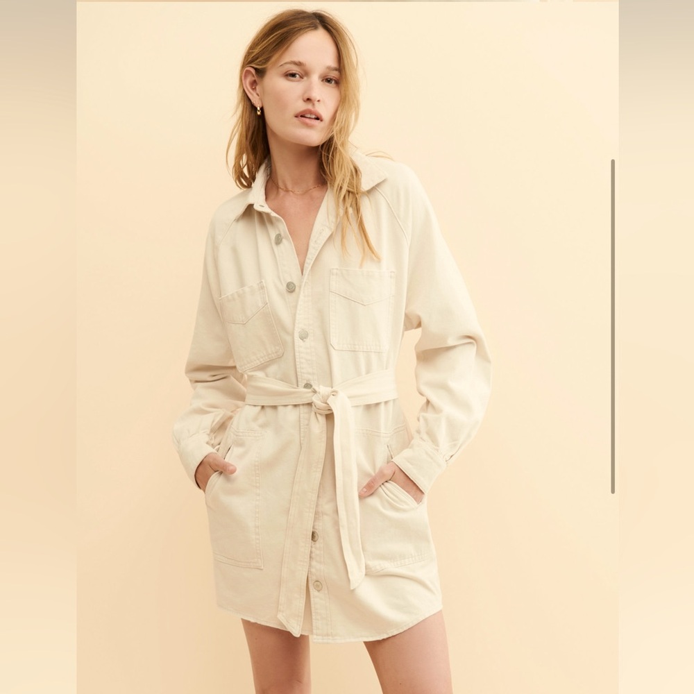 Hudson oversized denim shirt dress
